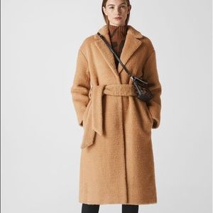 WHISTLES NWT oversized belted wool coat in Camel